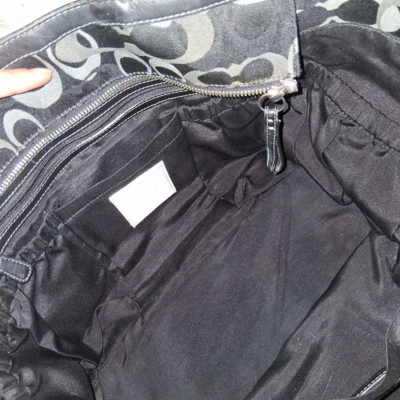 Coach Black and Gray 06' Baby Bag with Signature Monogram - Picture 12 of 16